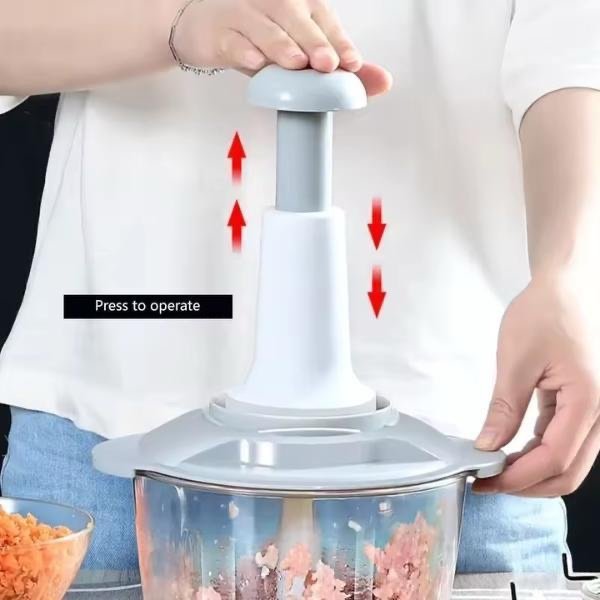 1 Pc Hand Push Manual Food Chopper- 1.5 liter